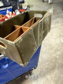 Vintage WW2 US Military Army Air Force Box Case Container Wood Inserts