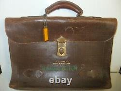 Vintage WW2 WWII army AIRFORCE Attache Gusset Briefcase Officer Leather Bag RARE