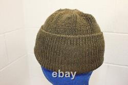 Vintage WWII A-4 US ARMY AIRFORCE MECHANIC WATCH CAP BEANIE GOODWEAR Hat Knit