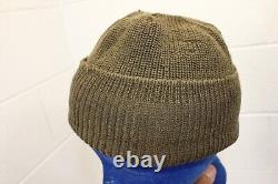 Vintage WWII A-4 US ARMY AIRFORCE MECHANIC WATCH CAP BEANIE GOODWEAR Hat Knit