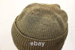 Vintage WWII A-4 US ARMY AIRFORCE MECHANIC WATCH CAP BEANIE GOODWEAR Hat Knit