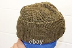 Vintage WWII A-4 US ARMY AIRFORCE MECHANIC WATCH CAP BEANIE GOODWEAR Hat Knit