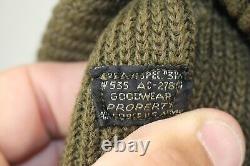 Vintage WWII A-4 US ARMY AIRFORCE MECHANIC WATCH CAP BEANIE GOODWEAR Hat Knit