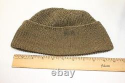 Vintage WWII A-4 US ARMY AIRFORCE MECHANIC WATCH CAP BEANIE GOODWEAR Hat Knit