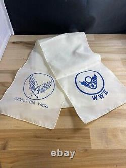 Vintage WWII Army Air Force Pilot's Silk Scarf Great Shape