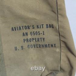 Vintage WWII Aviators Kit Bag AN 6505-1 U. S. Army Air Forces Rare