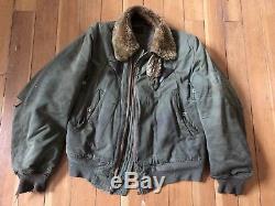 Vintage WWII B-15 A Flight Jacket US Army Air Force Size 38 As Is