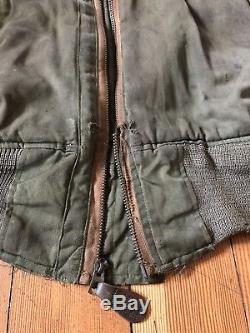Vintage WWII B-15 A Flight Jacket US Army Air Force Size 38 As Is