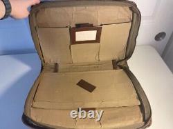 Vintage WWII Pilots Navigation Kit Air Force US Army Leather Flight Satchel Bag