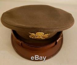 Vintage WWII U. S. Army Air Force Military Officer's Dress Cap Hat Size 7 1/8