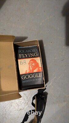 Vintage WWII US ARMY AIR FORCES TYPE B-8 FLYING GOGGLES BOXED Polaroid Corp