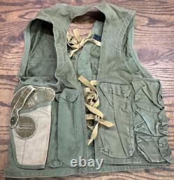 Vintage WWII US Army Air Force B29 Pilot Survival Vest w Holster USAAF Issue