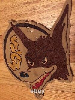 Vintage WWII US Army Air Force Wolf Jacket Patch. Hand Sewn 7 x 5 Inches Rare