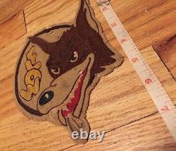 Vintage WWII US Army Air Force Wolf Jacket Patch. Hand Sewn 7 x 5 Inches Rare