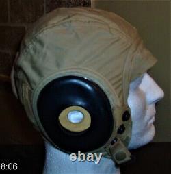 Vintage WWII US Army Air Forces Flight Cap Helmet Liner-AN-H-IS Large