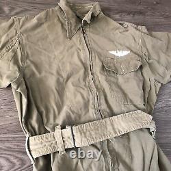 Vintage Ww2 Wwii Sigmund Eisner Flight Suit Summer Army Air Force Conmar Sz 40