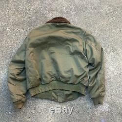 Vintage Wwii B-15 Flight Bomber Jacket Army Air Forces Rare Pocket M L Military