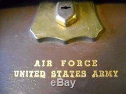 Vintage Wwii Us Army Air Force Pilot Navigator Briefcase Satchel Reenactment
