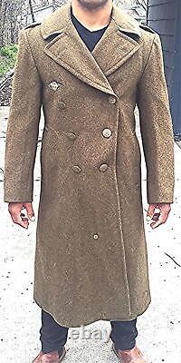 Vintage Wwii Us Wool Overcoat Military Army Air Corps Force 1942 Ww2 Uniform 36r