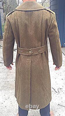 Vintage Wwii Us Wool Overcoat Military Army Air Corps Force 1942 Ww2 Uniform 36r