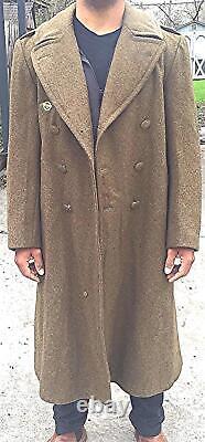 Vintage Wwii Us Wool Overcoat Military Army Air Corps Force 1942 Ww2 Uniform 36r