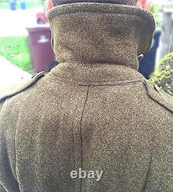 Vintage Wwii Us Wool Overcoat Military Army Air Corps Force 1942 Ww2 Uniform 36r