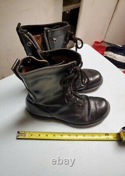 Vintage leather zip up military corcoran boots READ DESCRIPTIONS