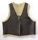 Vtg 40s Wwii Us Army Air Forces C-3 Leather Flight Vest M To L Sheepskin Usaaf