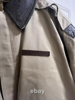 Vtg AVIREX Type A-2 US Army Air Forces Khaki Jacket Full Sail Patch Rare Size L