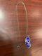 Vtg. Air Forces U S Army Sterling Silver Blue Pendant & Chain 19.75