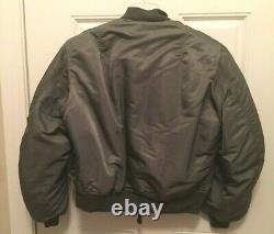 Vtg Dobbs USAF Air Force Military Flying Jacket type MA-1 Bomber Army Green