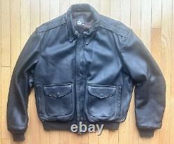 Vtg Seal Cowhide I. SPIEWAK & SONS Type A-2 US Army Air Forces Bomber Jacket 44
