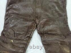 Vtg WW2 US Army Air Forces Type B-1 Leather Bomber Trousers Flight Pants Med 43