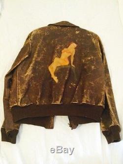 Vtg WWII Army Air Force A-2 Leather Flight Bomber Jacket 42 L
