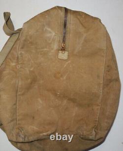 Vtg WWII Aviator's Kit Bag AN6505-1 2 Zippers Military US Army Air Force USAF