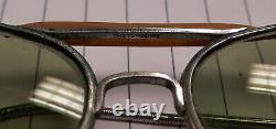 Vtg WWII B&L Bausch & Lomb AN-6531 US Army Air Force Aviator Sunglasses Green