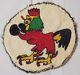 Vtg Wwii Us Army Air Force 40th Bomber Disney Fighting Rooster Squadron Patch