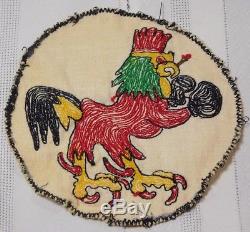 Vtg WWII US ARMY AIR FORCE 40TH BOMBER Disney Fighting Rooster Squadron Patch