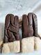 W W 2 Type A-9 Leather Shearling Mittens Size M Air Force Army # 34d3414 New