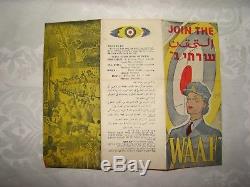 WAAF Women Air Force Palestine Hebrew Jewish British Army Brochure WW2 RAF ATS