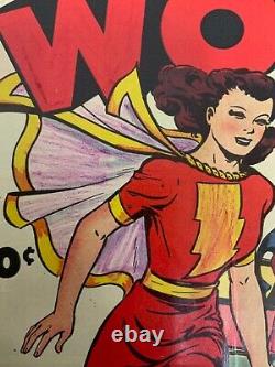 WOW Comics #30 MARY MARVEL 1944 WW2 WWII PSA RACIST PANELS OTTO BINDER FAWCETT