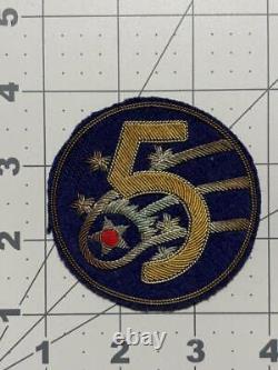 WW 2 US Army Air Force 5th Air Force Bullion Wool Patch Inv# K6543