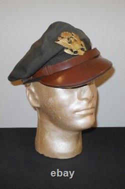 WW II US Army Air Force OFFICER VISOR CRUSHER CAP GLASSES BOOKS VET ESTATE