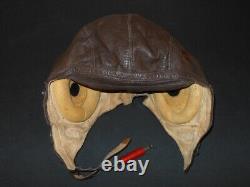 WW II US Army Air Force TYPE A-11 FLIGHT HELMET & EARHONES VET ESTATE NICE