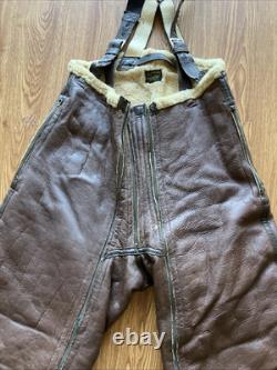 WW11 1940's US Army Air Force Shearling Flight Pants Trouser Size 38 R