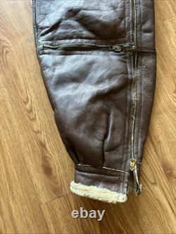 WW11 1940's US Army Air Force Shearling Flight Pants Trouser Size 38 R