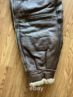 WW11 1940's US Army Air Force Shearling Flight Pants Trouser Size 38 R