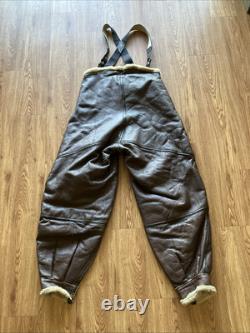 WW11 1940's US Army Air Force Shearling Flight Pants Trouser Size 38 R