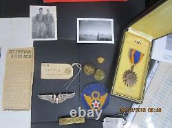 WW2 486th Bomb Group Army Air Force Air Medal Wings Fuze Pin Photos NAMED Group