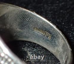 WW2 AAF Army Air Forces Moody Field Pilot Signet Sterling Silver Ring Wichita KS